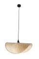 Lampa wisząca w stylu boho z rattanowym kloszem do salonu KOSHI P0498 MAXLIGHT
