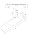 Reflektor magnetyczny system DALI 8W 578LM 3000K - M0011D Maxlight