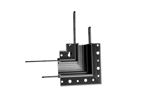 Maxlight MT0008 Kątownik 90° czarny Montaż na sufit lub ścianę Do szyn MT0006, MT0007