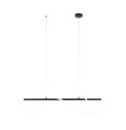 Lampa wisząca czarna pozioma nowoczesny LED 30W barwa ciepła LAGUNA P0512 MAXLIGHT