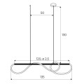 Lampa wisząca czarna pozioma nowoczesny LED 30W barwa ciepła LAGUNA P0512 MAXLIGHT