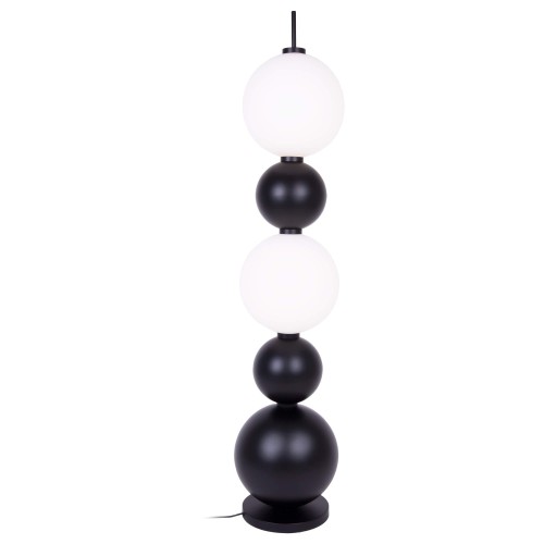 Oryginalna lampa podłogowa z białych i czarnych kulek LED F0058 Maxlight