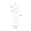 Oryginalna lampa podłogowa z białych i czarnych kulek LED F0058 Maxlight