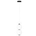 Nowoczesna lampa wisząca biało-czarna do jadalni nad stół 16W LED P0469 Maxlight