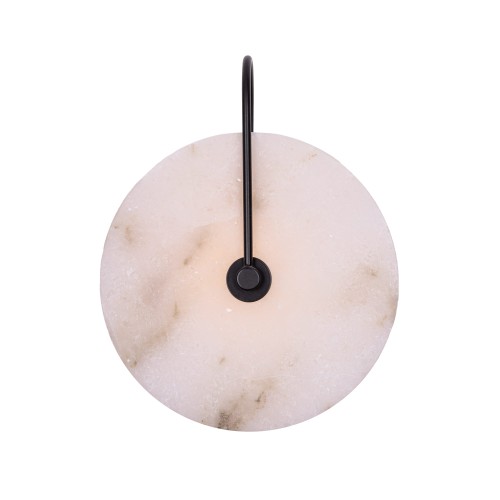 Kinkiet z dekoracyjnym, alabastrowym okrągłym kloszem 3W LED RETRO W0329 MAXLIGHT