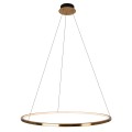Lampa wisząca ze złotym ringiem LED 19W Ø 50cm do salonu QUEEN P0493 MAXLIGHT