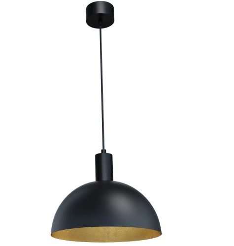 Czarna lampa wisząca w stylu industrialnym do salonu 1xE27 LUISANT P0473 MAXLIGHT