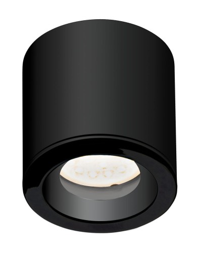Czarny spot natynkowy tubka IP65 do łazienki 1xGU10 FORM C0216 MAXLIGHT