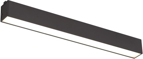 Czarna, podłużna lampa sufitowa ściemnialna 57cm 18W LED do biura LINEAR C0190D MAXLIGHT