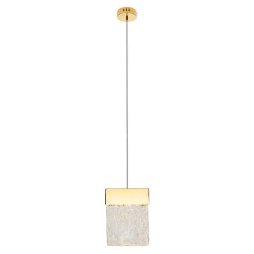 Dekoracyjna, złota lampa wisząca ze szklanym kloszem 1x4,5W VETRO P0428D MAXLIGHT