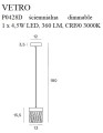 Dekoracyjna, złota lampa wisząca ze szklanym kloszem 1x4,5W VETRO P0428D MAXLIGHT
