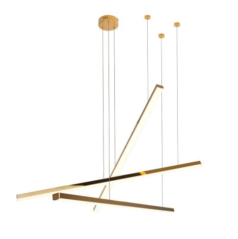 Lampa wisząca złota ściemnialna LED 3x12W do kuchni TRIO P0426D MAXLIGHT