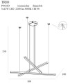 Lampa wisząca złota ściemnialna LED 3x12W do kuchni TRIO P0426D MAXLIGHT