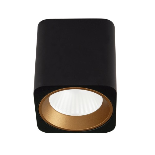 Czarno-złota lampa sufitowa natynkowa do korytarza, holu LED 7W TUB C0212 MAXLIGHT