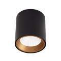 Czarno-złota tubka natynkowa do korytarza holu TUB 7W LED ciepła barwa C0211 MAXLIGHT