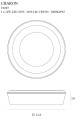 Okrągła lampa sufitowa 12W LED biała 12,8cm do salonu IP65 CHARON C0207 MAXLIGHT