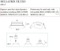 Maxlight Bellatrix  H0117 Oprawa Wpustowa Bellatrix Tilted Biała - Bez Modułu Świetlnego Led H0112
