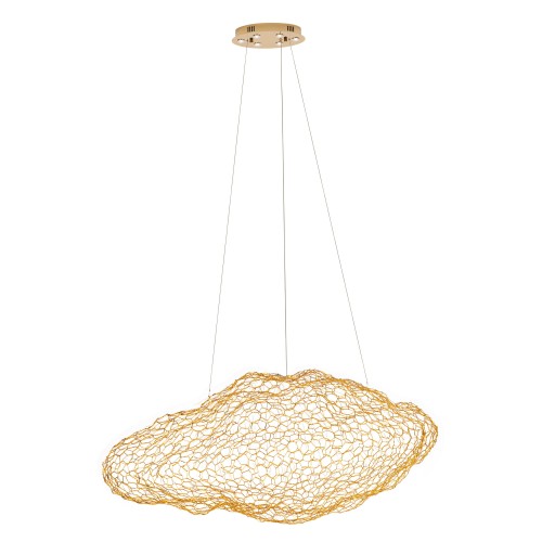 Deisignerska lampa wisząca w złotym odcieniu do salonu LED STARDUST P0432 MAXLIGHT