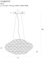 Deisignerska lampa wisząca w złotym odcieniu do salonu LED STARDUST P0432 MAXLIGHT
