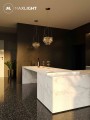 Żyrandol w stylu glampur, lampa wisząca ze szklanymi kryształkami MONACO P0423 MAXLIGHT