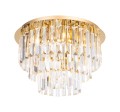 Lampa sufitowa w stylu glamour złota ze szklanymi kryształkami MONACO C0205 MAXLIGHT