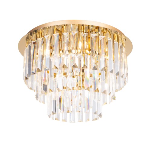 Lampa sufitowa w stylu glamour złota ze szklanymi kryształkami MONACO C0205 MAXLIGHT