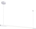 Biała, ściemnialna lampa liniowa LED 16W barwa ciepła do jadalni ORGANIC P0357D MAXLIGHT