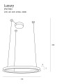 Duża lampa wisząca, podwieszany złoty ring 110cm, ściemnialna 67W LUXURY P0370D MAXLIGHT
