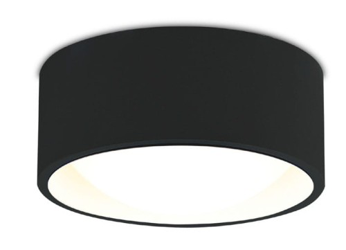 Czarna, minimalistyczna lampa sufitowa 10cm IP44 8W LED 3000K KODAK C0203 MAXLIGHT
