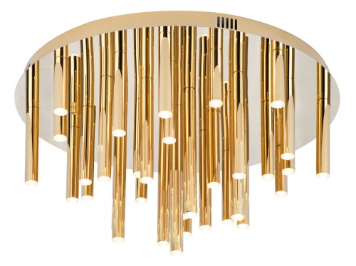Złota lampa sufitowa z rurkami 33x1W LED do salonu 60cm ORGANIC C0188D MAXLIGHT