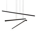 Lampa wisząca czarna z trzema liniowymi kloszami 3x12W TRIO LED P0311D MAXLIGHT