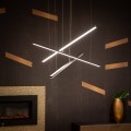 Lampa wisząca czarna z trzema liniowymi kloszami 3x12W TRIO LED P0311D MAXLIGHT