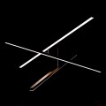 Lampa wisząca czarna z trzema liniowymi kloszami 3x12W TRIO LED P0311D MAXLIGHT