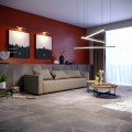 Lampa wisząca czarna z trzema liniowymi kloszami 3x12W TRIO LED P0311D MAXLIGHT