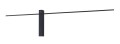 Czarny, smukły kinkiet ściemnialni z włącznikiem dotykowym LED 10W SABRE W0283 MAXLIGHT