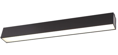 Czarna, podłużna lampa sufitowa do korytarza, holu, 18W LED LINEAR C0190 MAXLIGHT