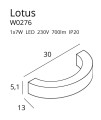 Maxlight Lotus W0276 Kinkiet Złoty