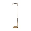 Złota lampa podłogowa nowoczesna, klosz złota obręcz LED 27W LOZANNA F0050 MAXLIGHT