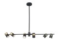 Czarno-złota, 6-punktowa lampa wisząca do salonu, jadalni PUMA P0409 MAXLIGHT