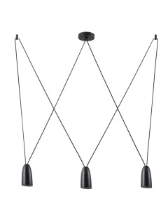 Nowoczesna, 3=punktowa lampa wisząca czarna do salonu 3xG9 SISTEMA P0399 MAXLIGHT