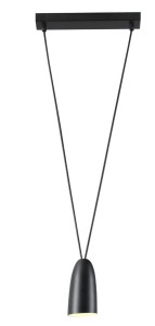 Pojedyncza, czarna lampa wisząca na gwint G9 do jadalni, salonu SISTEMA P0400 MAXLIGHT