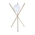 Lampka stołowa do salonu na komodę, kolor biały/mosiądz, 1xE27 XENA T0044 MAXLIGHT