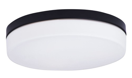 Czarno-biały, okrągły plafon IP44 40cm 3xE27 do kuchni, korytarza ODA C0194 MAXLIGHT