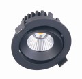 Oczko wpuszczane czarne uchylne okrągłe IP65 12W LED 9cm CYKLOP H0095 MAXLIGHT
