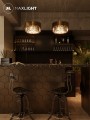 Złota lampa wisząca ze szklanymi kryształkami w stylu glamour TREND P0368 MAXLIGHT