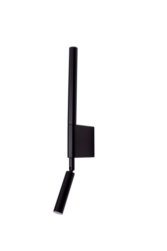 Czarny, regulowany kinkiet spot 2x1W LED barwa ciepła do sypialni W0339 Maxlight