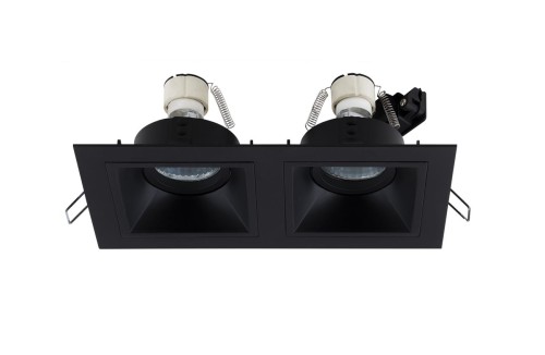 Oprawa podtynkowa czarna wpuszczana podwójna 2xGU10 HIT H0091 MAXLIGHT