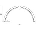 Lampa ścienna kinkiet złoty, kształt łuku, LED 16W do salonu ARC W0336 MAXLIGHT