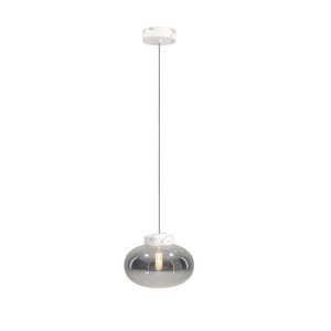Lampa wisząca ze szklanym kloszem i czarnym marmurem 1xE27 MOONSTONE P0517 MAXLIGHT