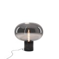 Lampa stołowa z marmurowa podstawą i szklanym kloszem 1xE27 MOONSTONE T0057 MAXLIGHT